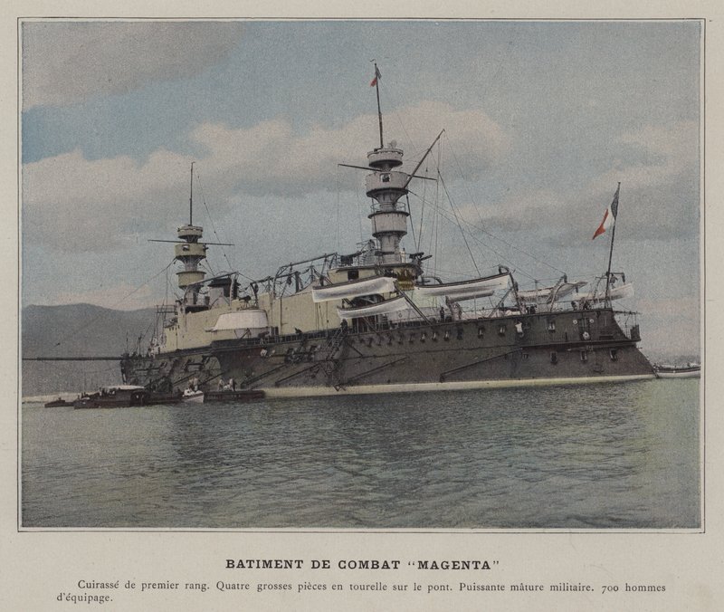 Batiment de Combat "Macenta" (renkli fotoğraf) by (after) French Photographer