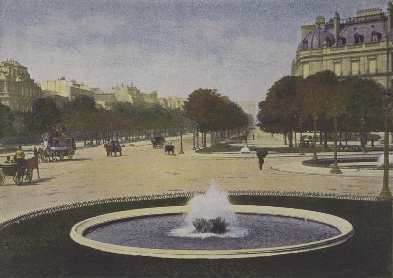 Paris, Rond-Point des Champs-Elysees (renkli fotoğraf) by (after) French Photographer