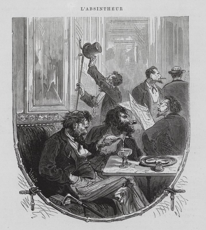 Paris Argosu: Absintheur (gravür) by (after) French School