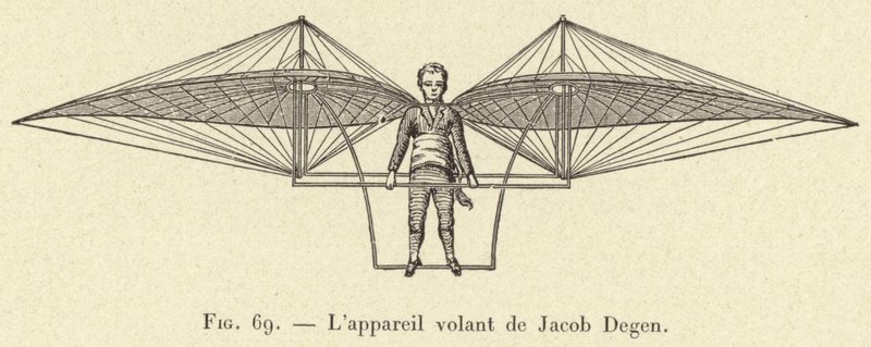 Appareil volant de Jacob Degen by French School