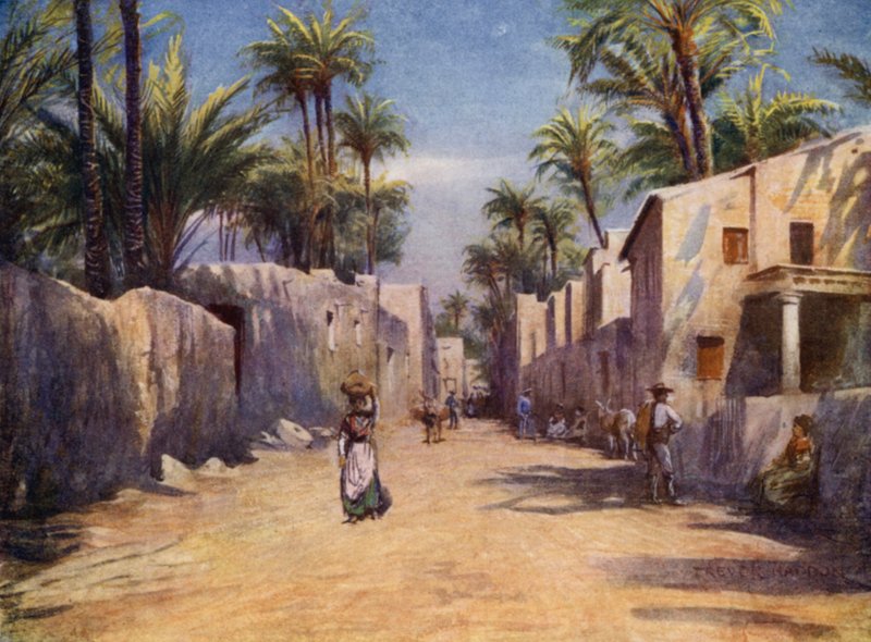 Elche, Bir Sokak (renkli taş) by A. Trevor Haddon