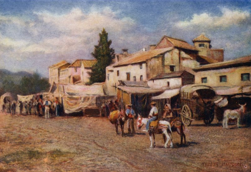 Malaga, Guadalmedina (renkli taş) by A. Trevor Haddon