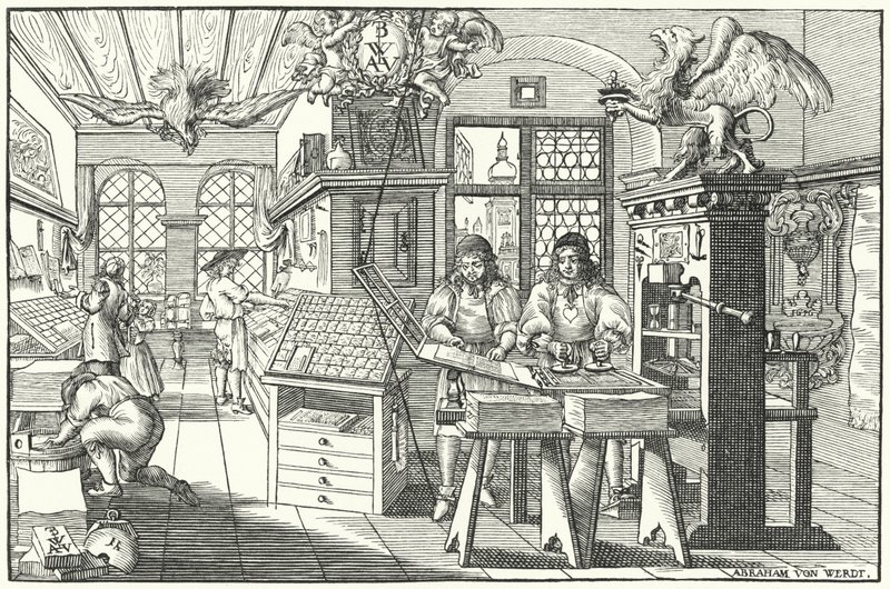 matbaacılık atölyesi by Abraham van Werdt