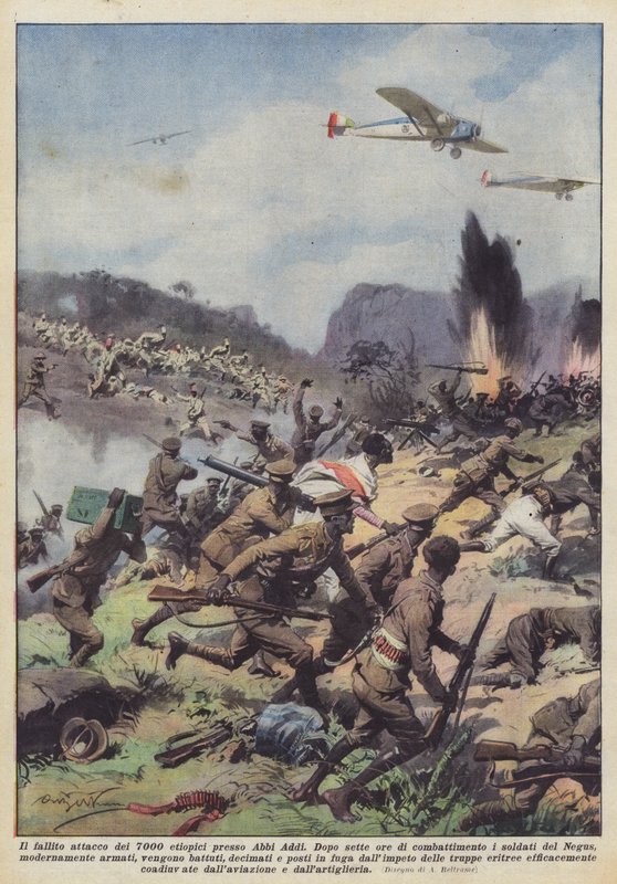 Abbi Addi yakınlarındaki 7000 Etiyopyalının başarısız saldırısı by Achille Beltrame