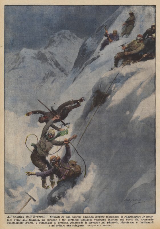 Allassalto dellEverest by Achille Beltrame