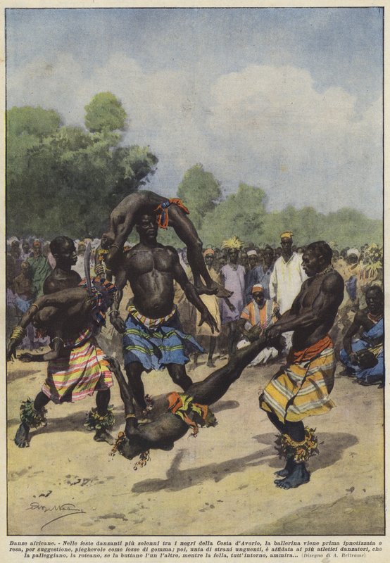 Afrika dansları by Achille Beltrame