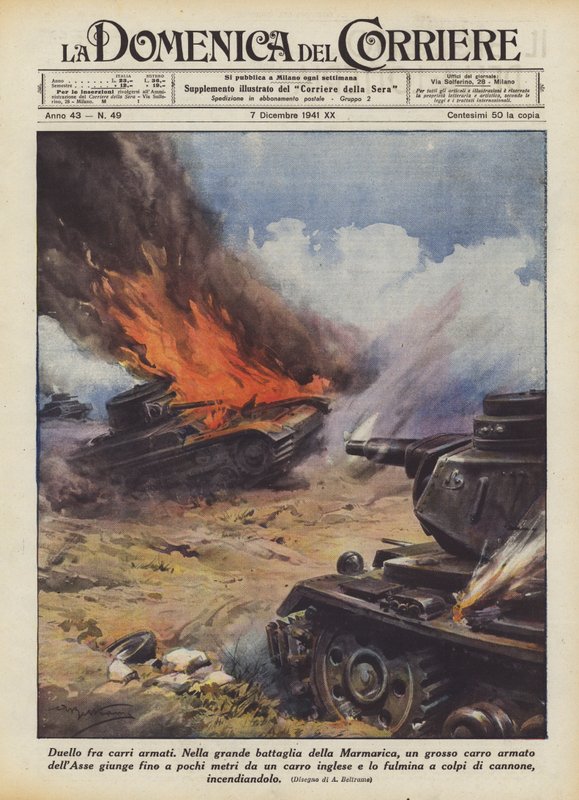 Tanklar arasında düello by Achille Beltrame