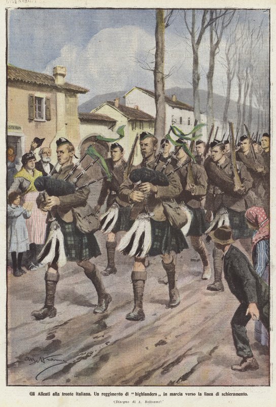 İtalyan cephesindeki Müttefikler by Achille Beltrame
