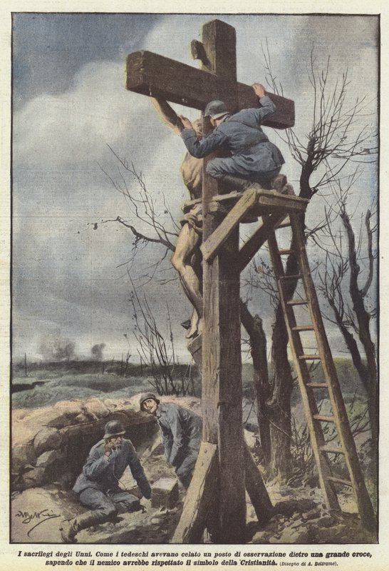 Hunların kutsallıkları by Achille Beltrame