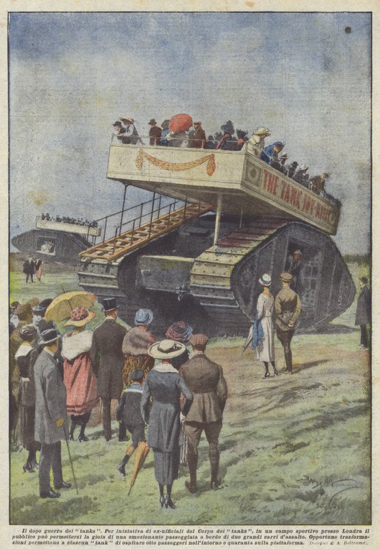 Tankların savaş sonrası by Achille Beltrame