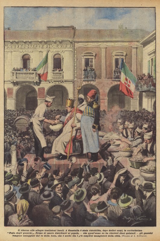 Neşeli yerel geleneklere dönüş by Achille Beltrame