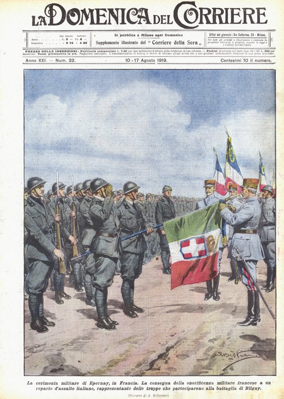 Fransa'nın Epernay kentinde askeri tören by Achille Beltrame