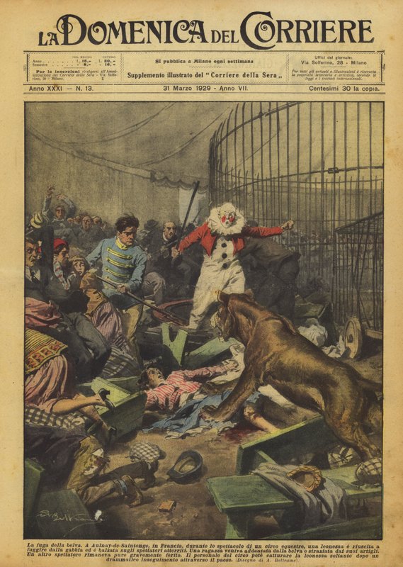 Canavarın uçuşu by Achille Beltrame