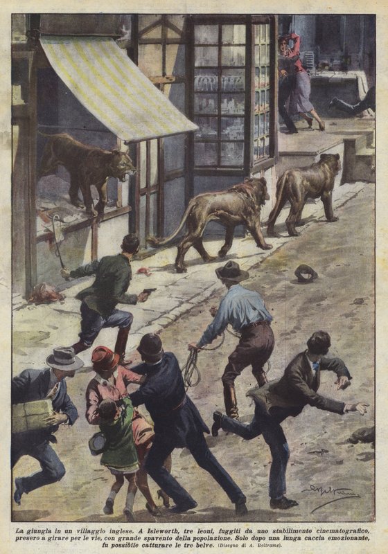 Bir İngiliz köyündeki orman by Achille Beltrame