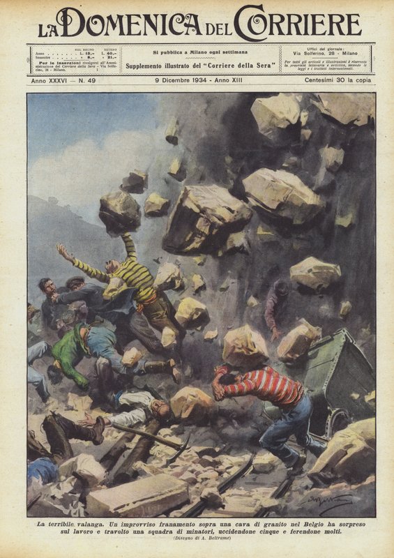 korkunç çığ by Achille Beltrame