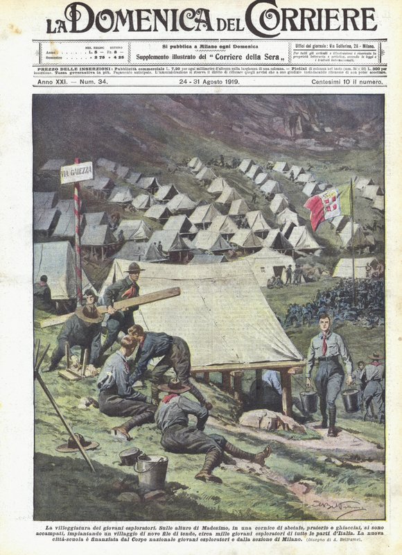 Genç kaşiflerin tatili by Achille Beltrame