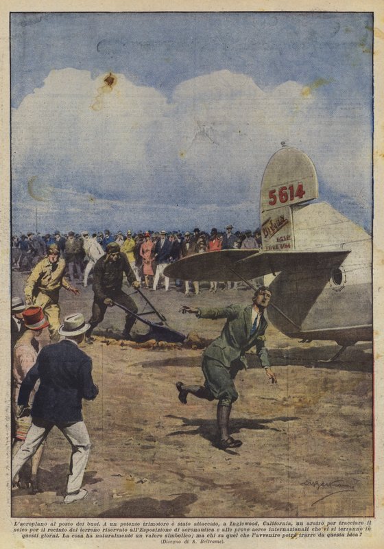 Öküz yerine uçak by Achille Beltrame