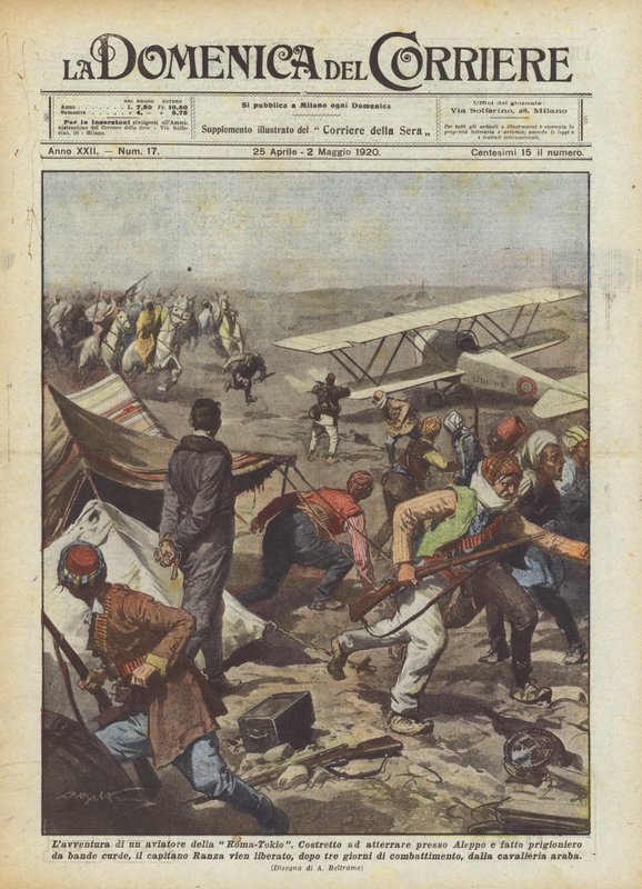 Bir Roma-Tokyo havacısının macerası by Achille Beltrame