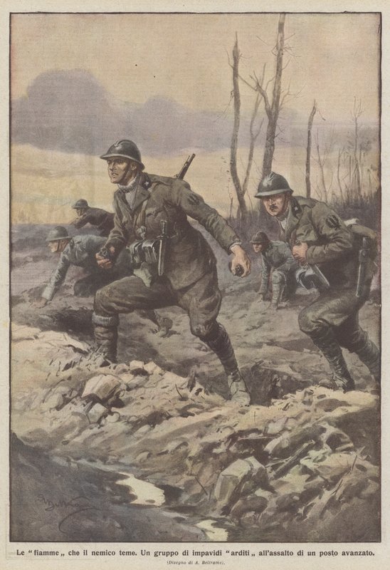 Düşmanın korktuğu alevler by Achille Beltrame