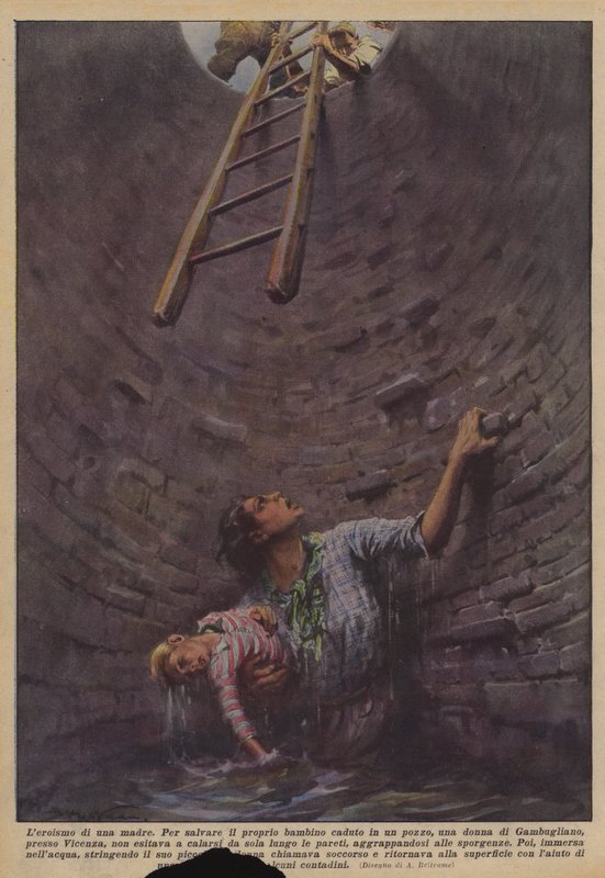 Bir annenin kahramanlığı by Achille Beltrame