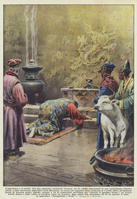 İmparator ve genç boğa by Achille Beltrame