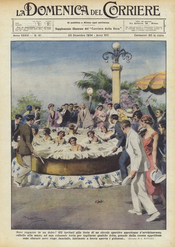 Bir tatlıda dokuz kız! by Achille Beltrame