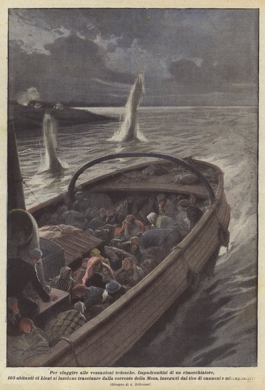 Alman tacizinden kurtulmak için by Achille Beltrame