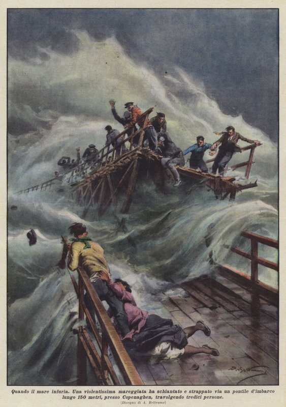 Deniz azgın olduğunda by Achille Beltrame