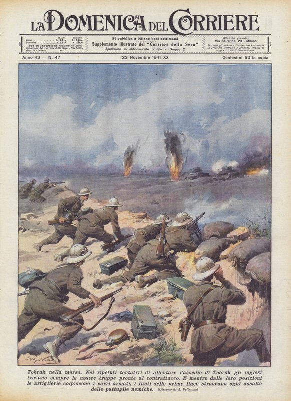 Tobruk tutuşta by Achille Beltrame
