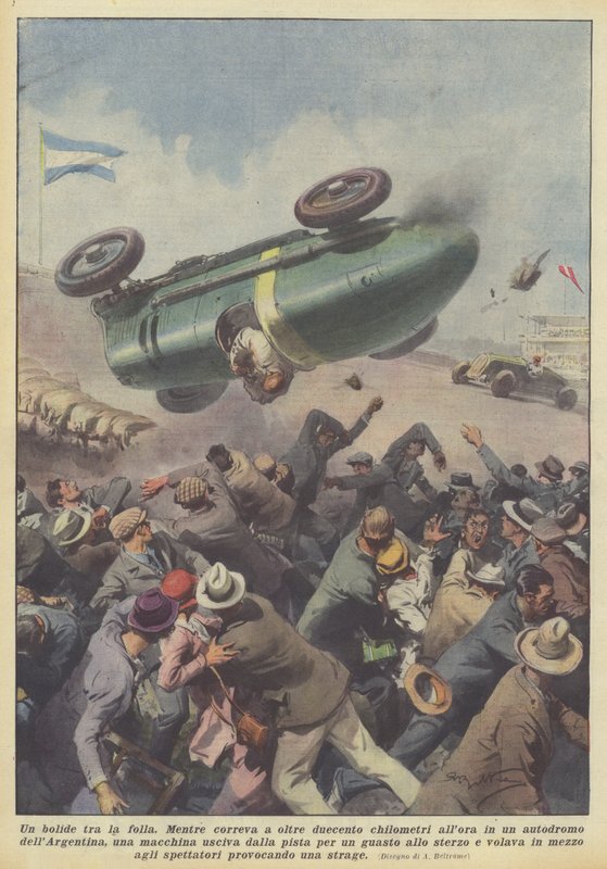 Kalabalığın içinde bir ateş topu by Achille Beltrame