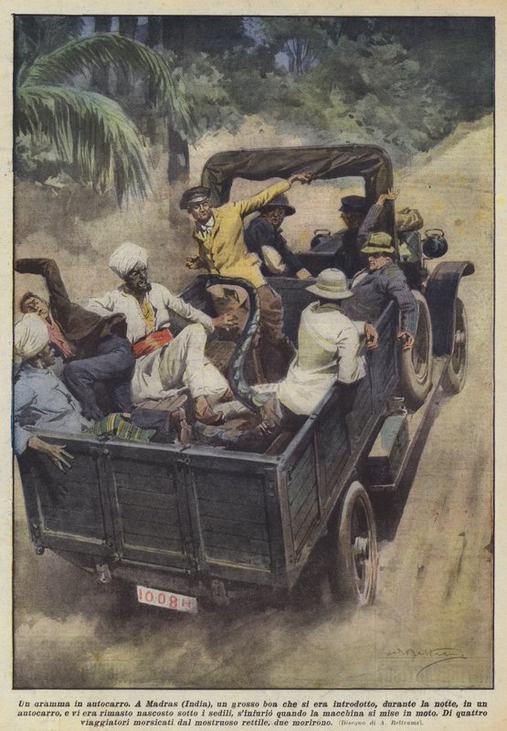 Bir kamyonda bir dram by Achille Beltrame