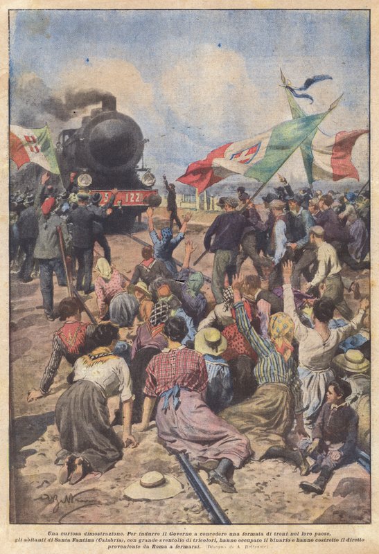 Meraklı bir gösteri by Achille Beltrame