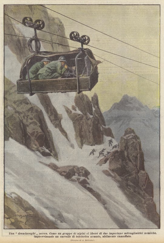 Una dretnot aerea by Achille Beltrame