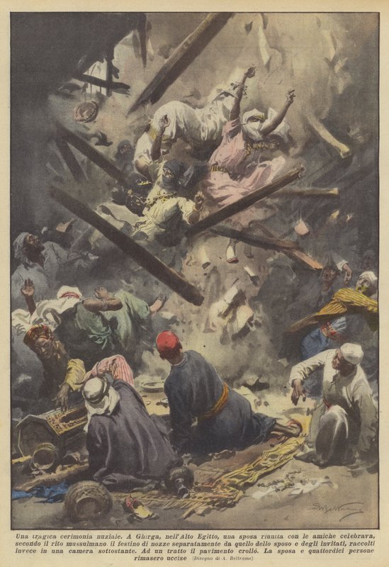 Trajik bir düğün töreni by Achille Beltrame