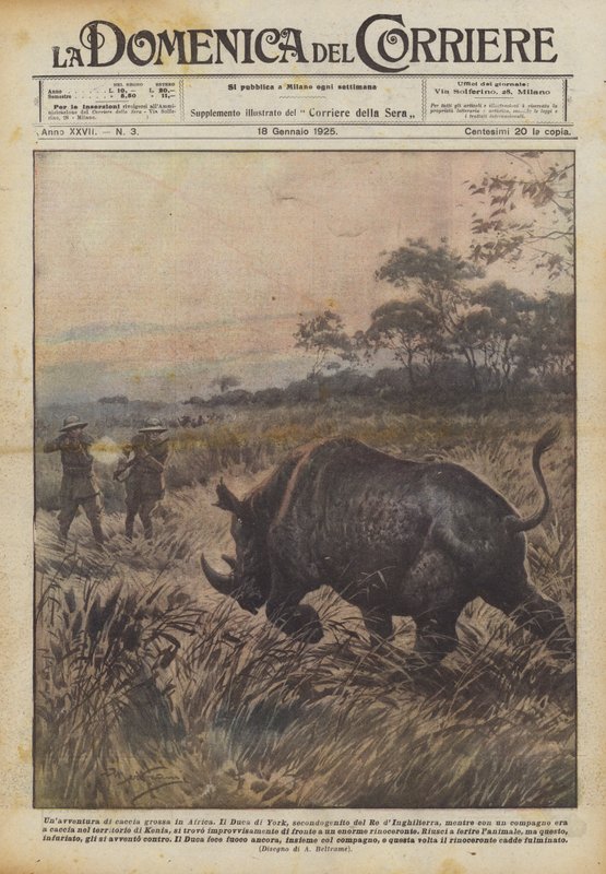 Afrika'da büyük bir av macerası by Achille Beltrame
