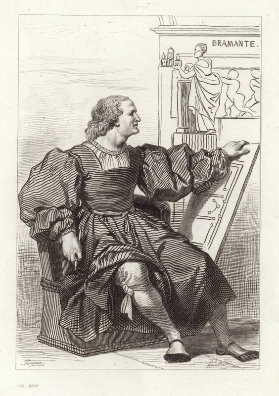 Donato Bramante, İtalyan mimar by Achille Devéria