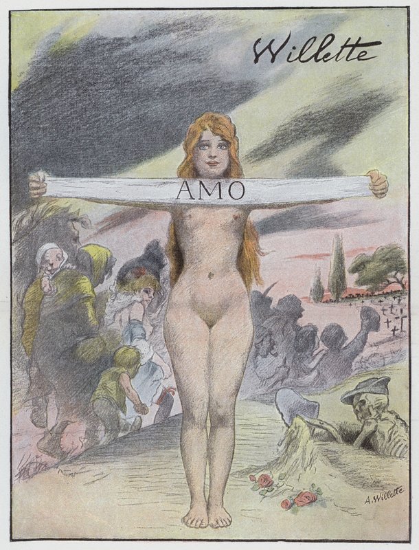 Aşk by Adolphe Leon Willette