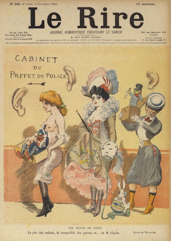 Le Rire için İllüstrasyon by Adolphe Leon Willette