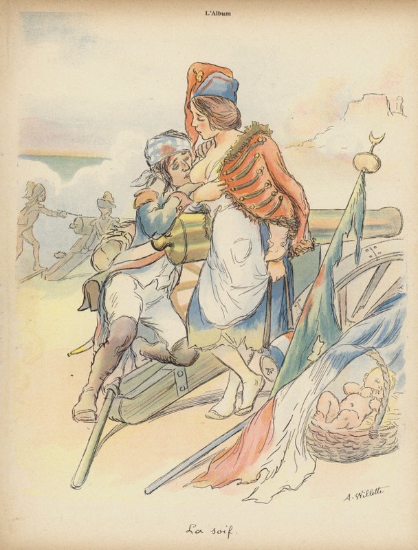 Susuzluk (renkli taş) by Adolphe Leon Willette