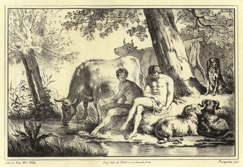 nehir kıyısı sahnesi by Adriaen van de Velde