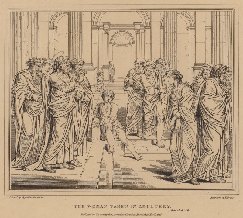 Zinada Alınan Kadın, John by Agostino Carracci