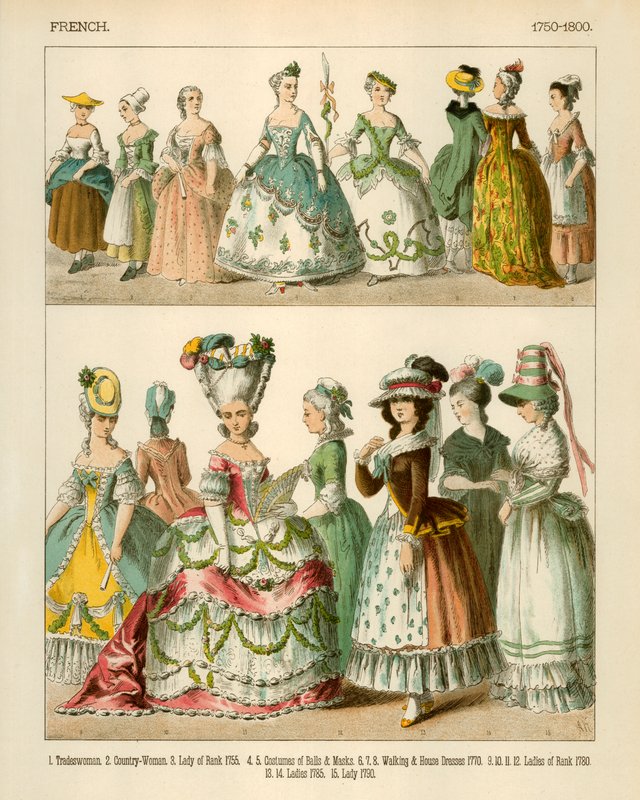 Fransız Kostümleri 1750-1800 by Albert Kretschmer