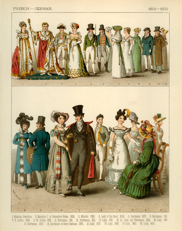 Fransız ve Alman Kostümleri 1804-1830 by Albert Kretschmer