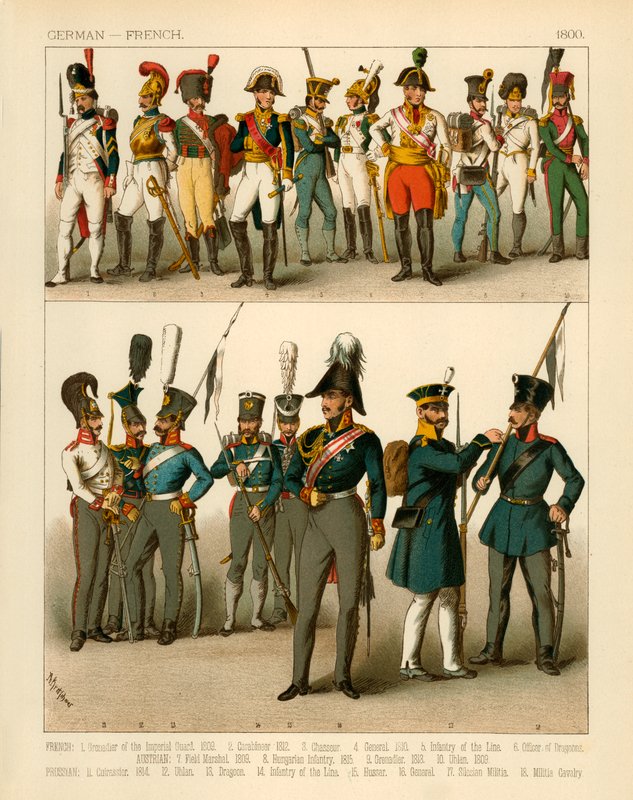 German and French Costumes 1800 by Albert Kretschmer