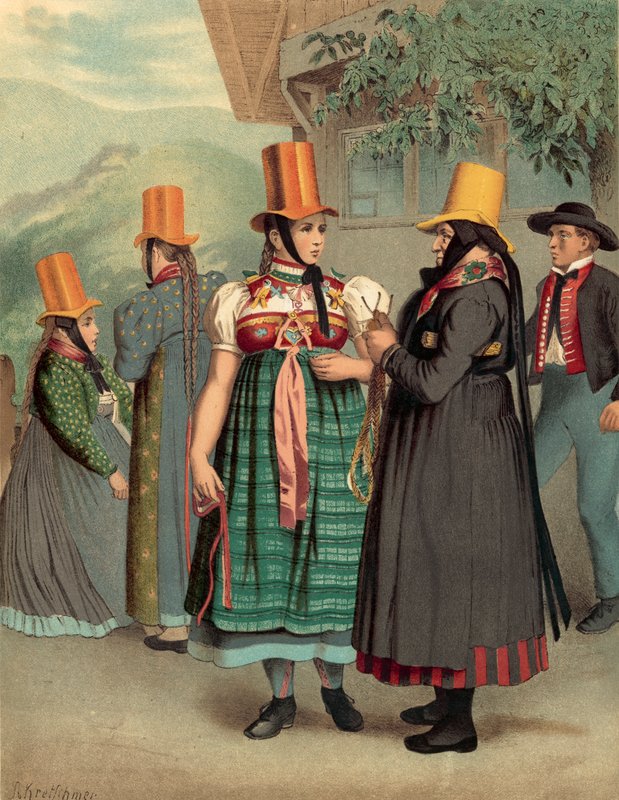 Alman kostümü, Baden Prechthhal by Albert Kretschmer