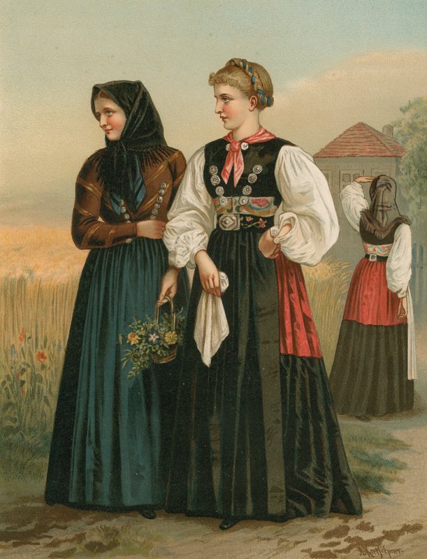 Alman kostümü, Holstein, Probstein by Albert Kretschmer