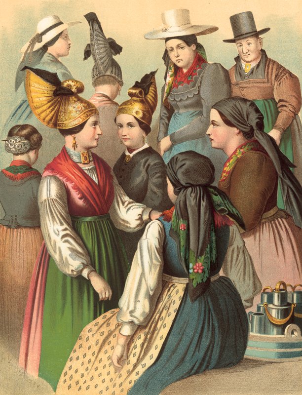 Alman kostümü, Avusturya, Yukarı Avusturya by Albert Kretschmer