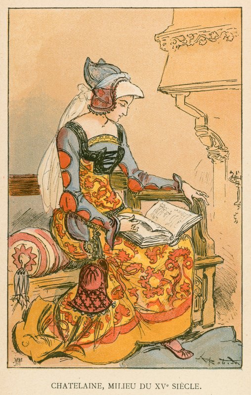 Chatelaine, 15. Yüzyıl Ortası by Albert Robida