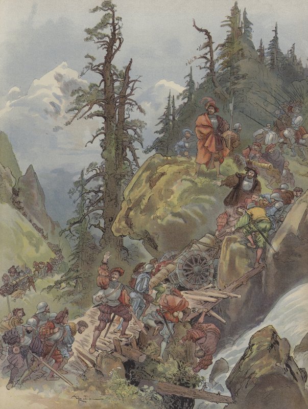 Alplerin Geçişi by Albert Robida