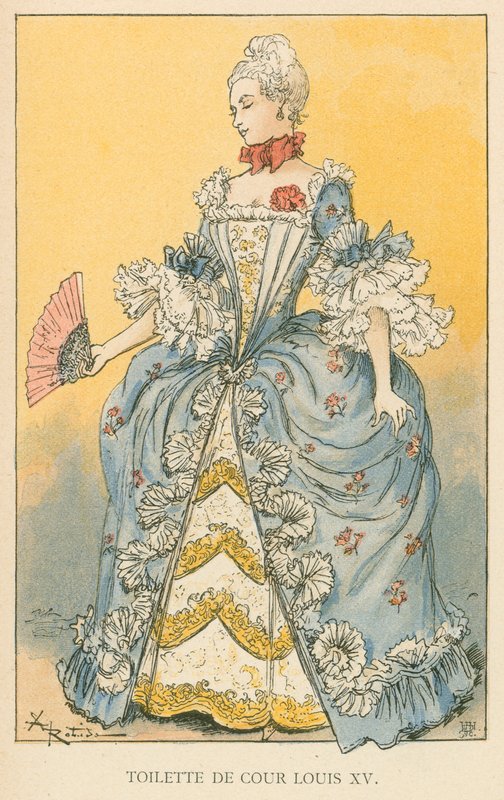 Louis XV Mahkeme Tuvaleti by Albert Robida